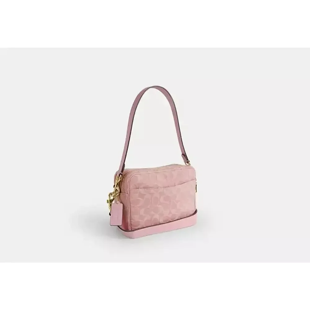 NWT B5-013 Coach CER69 Carey Bag in Signature Denim & Leather Light Pink